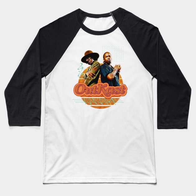 OutKast \\ Retro Art Baseball T-Shirt by Nana On Here